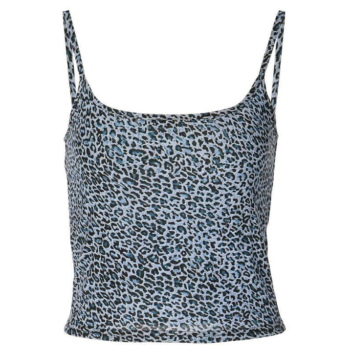 Leopard print u neck backless cami top  | Festival Outfits Women  | Cheetah Print Top