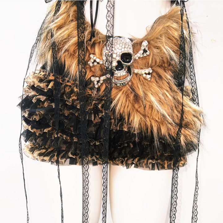 Leopard print long sleeve hoodie fluffy bowknot top  | Cheetah Print Top