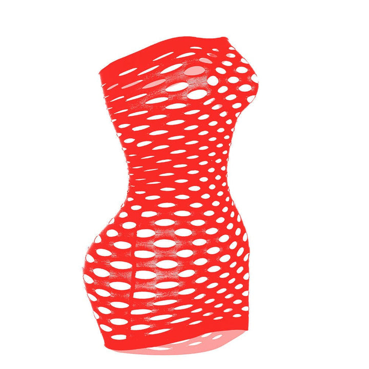 Hollow out net see through tube cut out mini dress  | Festival Outfits Women