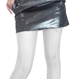 Vertical stripe contrast mesh tights  | Festival Outfits Women