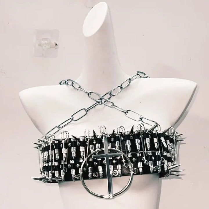 O ring metal chain rivet cami top  | Festival Outfits Women