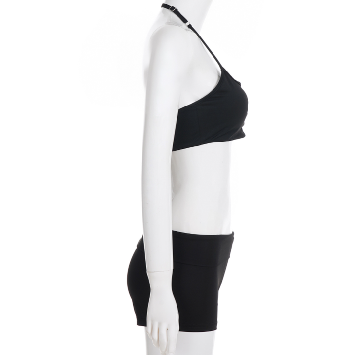 Halter letter print short pant set  | Festival Outfits Women