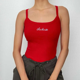 Square neck embroidery solid ribbed bodysuit-final-sale  | Festival Outfits Women