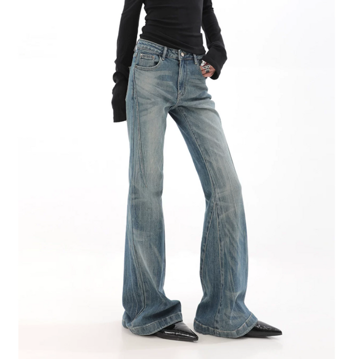 Zip-up button pocket low rise jeans | Baggy Low Rise Jeans