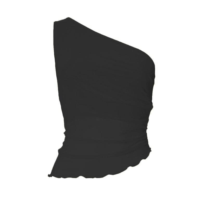 Rigar raga mai kauri da kafada ɗaya mara hannu | Kayan Biki na Mata