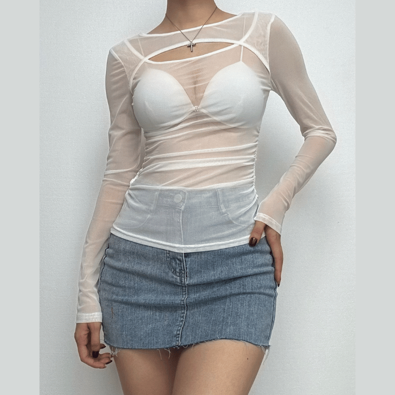 Riga mai kauri mai dogon hannu mai kauri | Kayan Biki na Mata