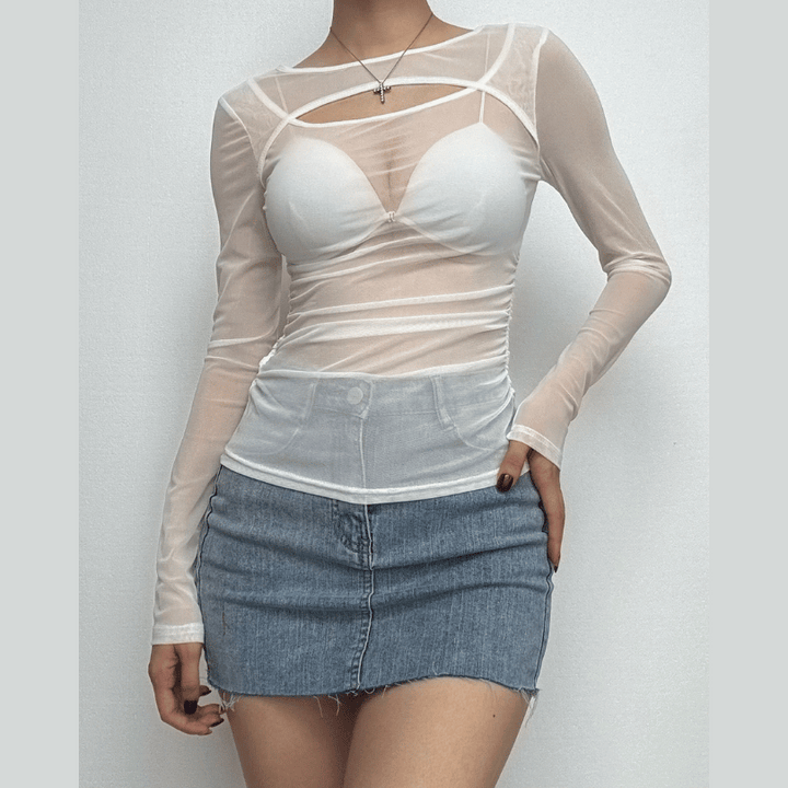 Riga mai kauri mai dogon hannu mai kauri | Kayan Biki na Mata