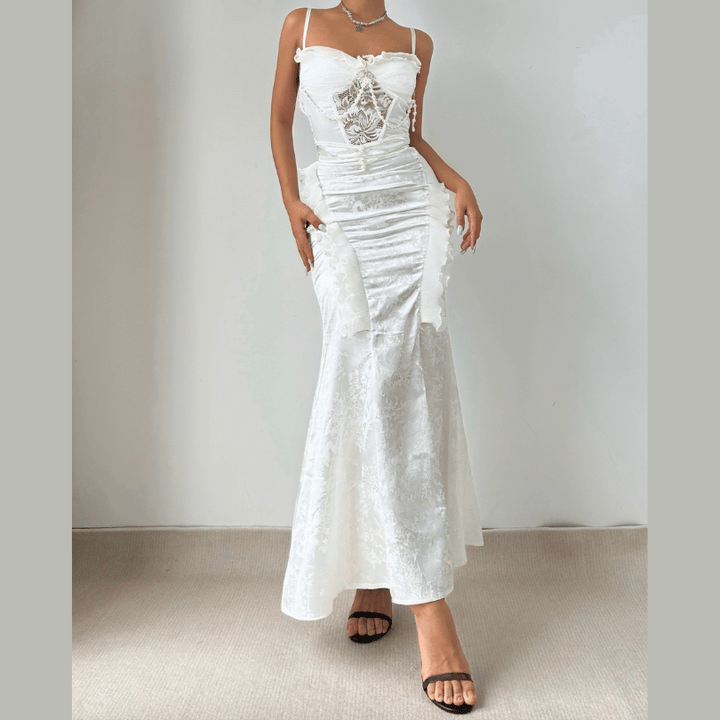 Beaded ruffle padded cami top  | Festival Outfits Women