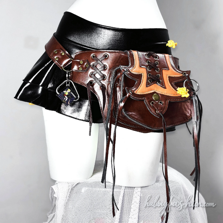 PU leather square neck ruched tank top