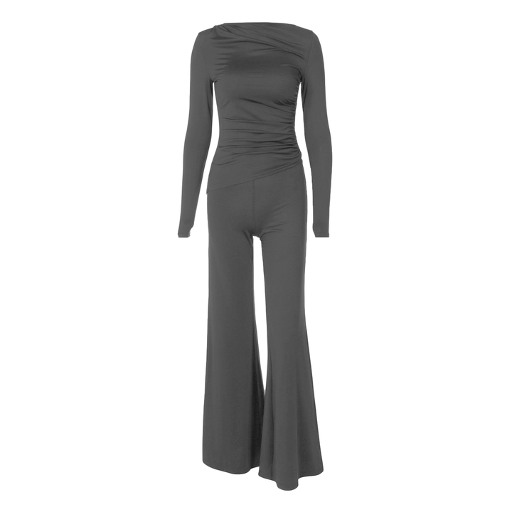 Long sleeve ruched high rise pant set  | Festival Outfits Women