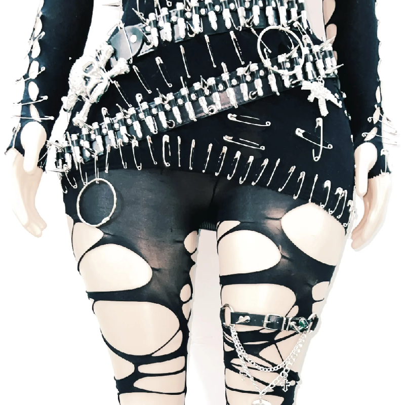 Off shoulder skull applique hollow out cut out mini dress  | Festival Outfits Women