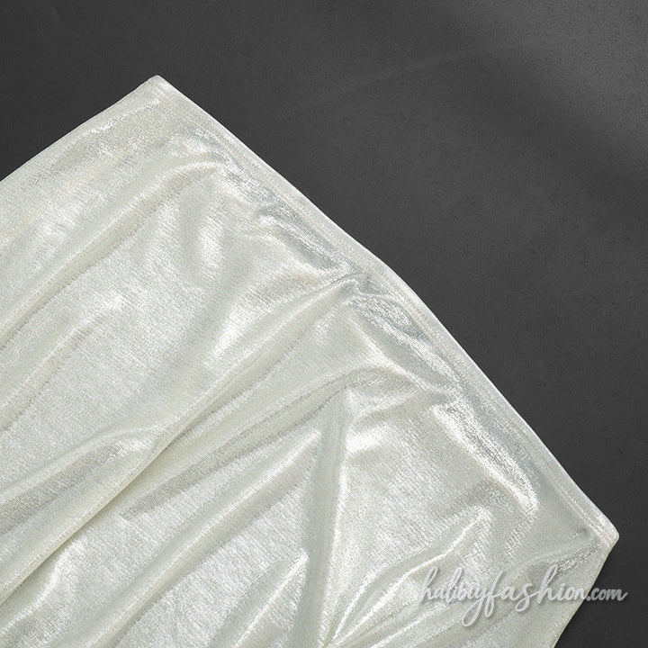 Ruched solid backless tube top