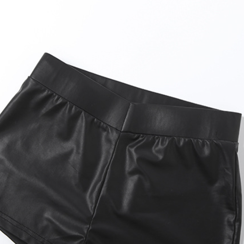 Long sleeve PU leather medium rise pant set  | Festival Outfits Women