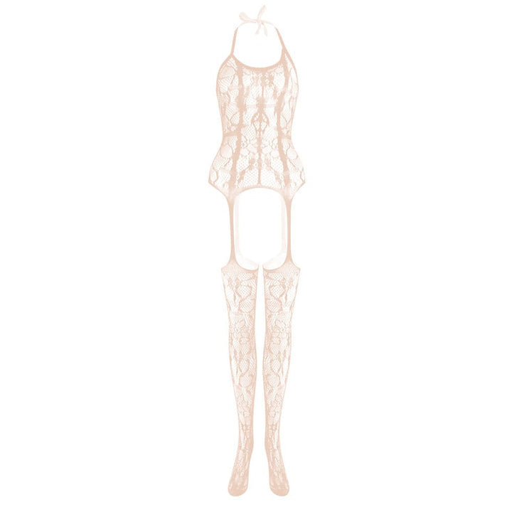 Halter knotted suspender lace bodystocking  | Festival Outfits Women