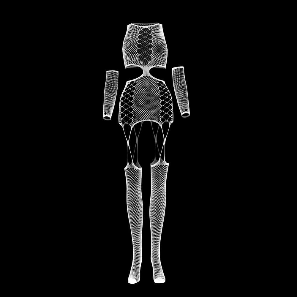 Crewneck gloves fishnet suspender bodystocking  | Festival Outfits Women