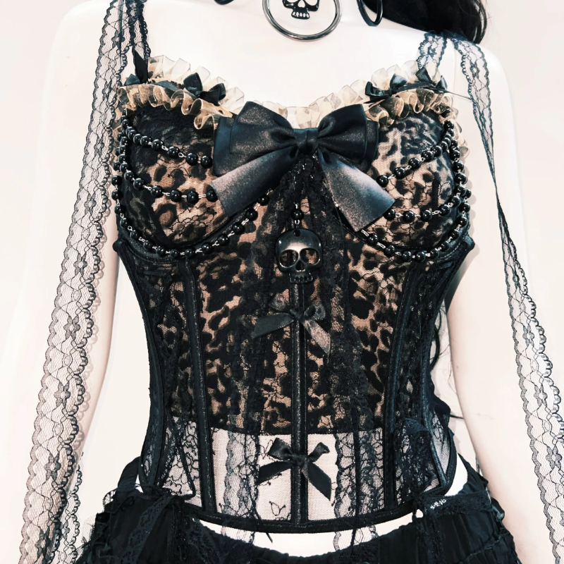 Bowknot leopard print long sleeve fluffy ruffle top  | Festival Outfits Women  | Cheetah Print Top