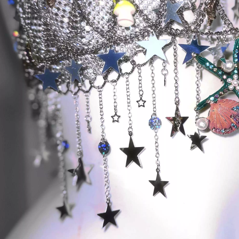 Metal chain v neck tassels hollow out cut out top  | Festival Outfits Women