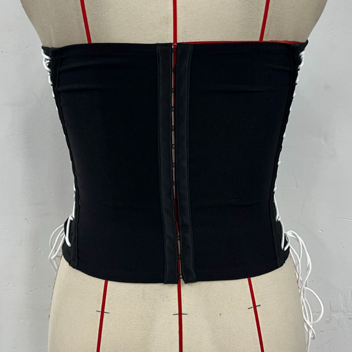 Self tie solid button backless crop top  | Festival Outfits Women