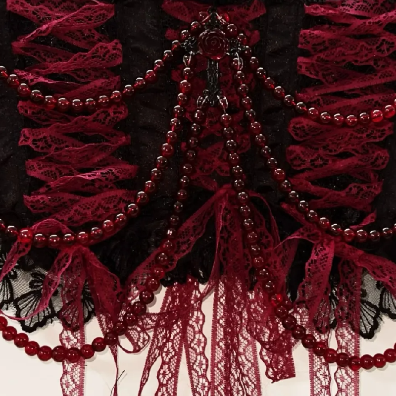 Beaded lace hem corset top  | Festival Outfits Women