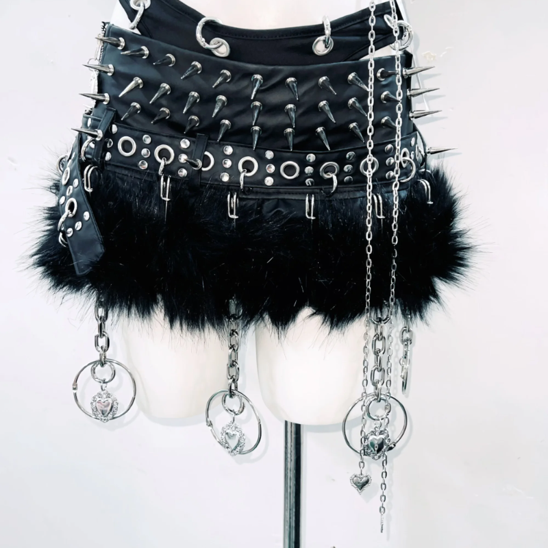 Hollow out metal chain o ring backless tube bodysuit