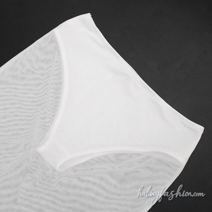 Long sleeve crewneck mesh solid mini skirt set