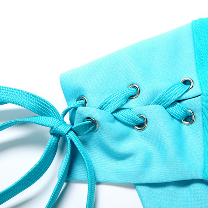 Halter self tie v neck backless solid top  | Festival Outfits Women-final-sale