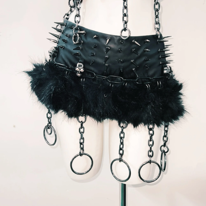 Rivet skull applique o ring cami top  | Festival Outfits Women