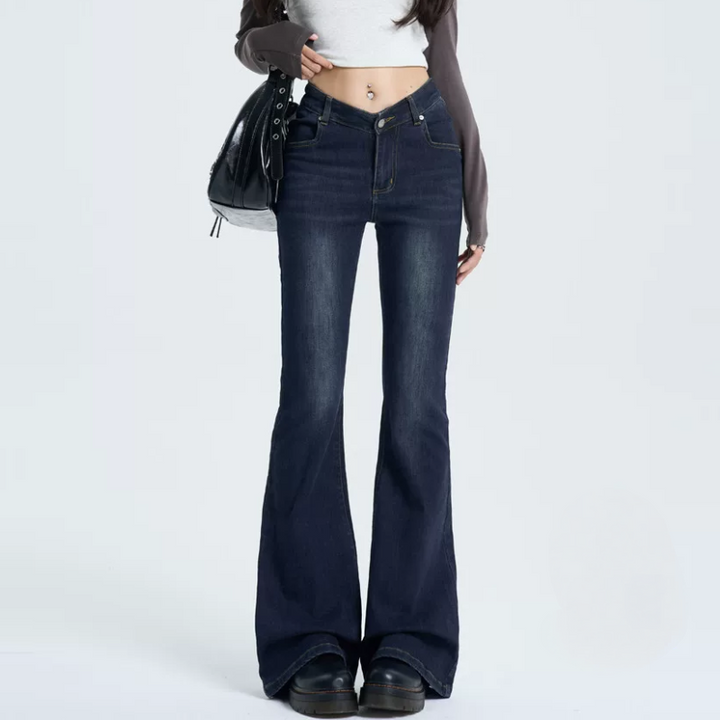 Zip-up button pocket low rise jeans | Baggy Low Rise Jeans