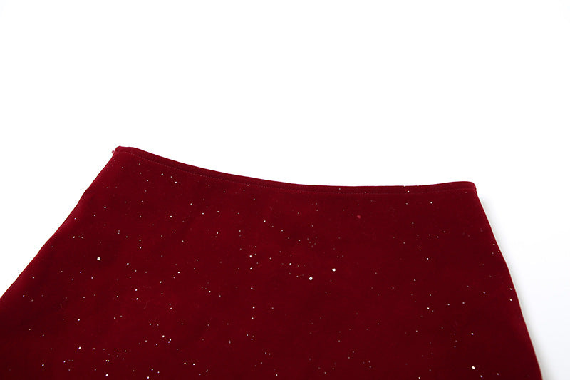 A line glitter solid mini skirt  | Festival Outfits Women