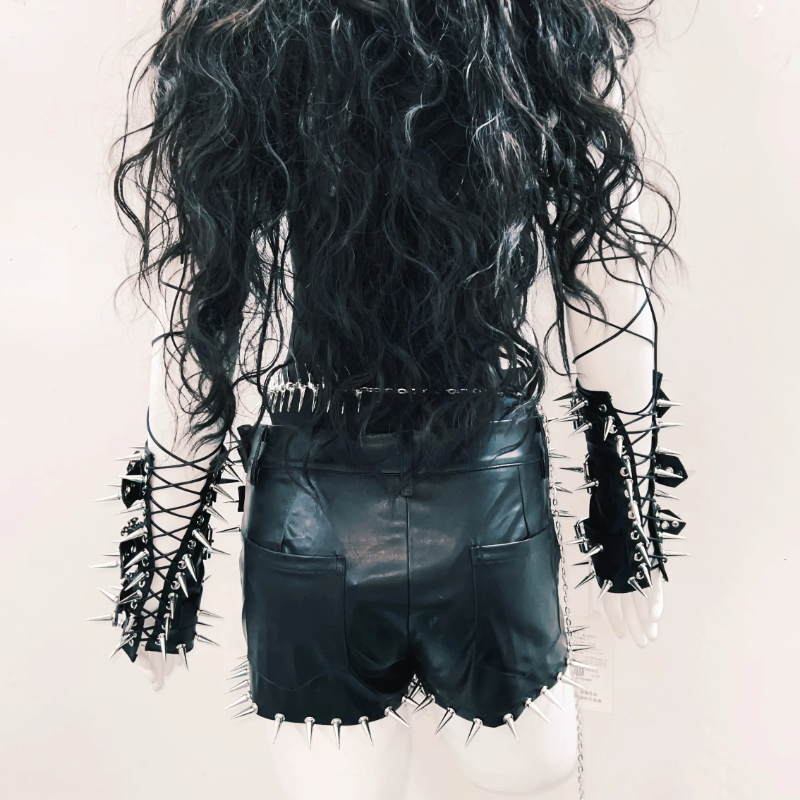 Mesh u neck rivet applique cami bodysuit  | Festival Outfits Women