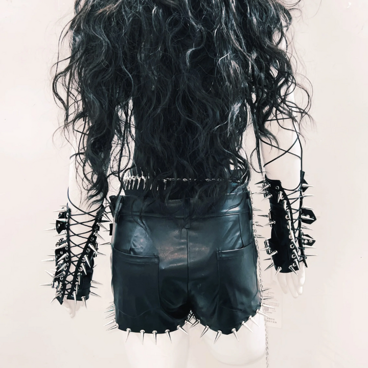 Mesh u neck rivet applique cami bodysuit  | Festival Outfits Women