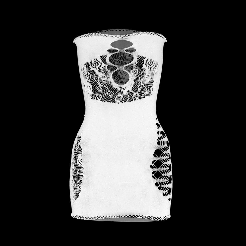 Net hollow out solid tube cut out mini dress  | Festival Outfits Women