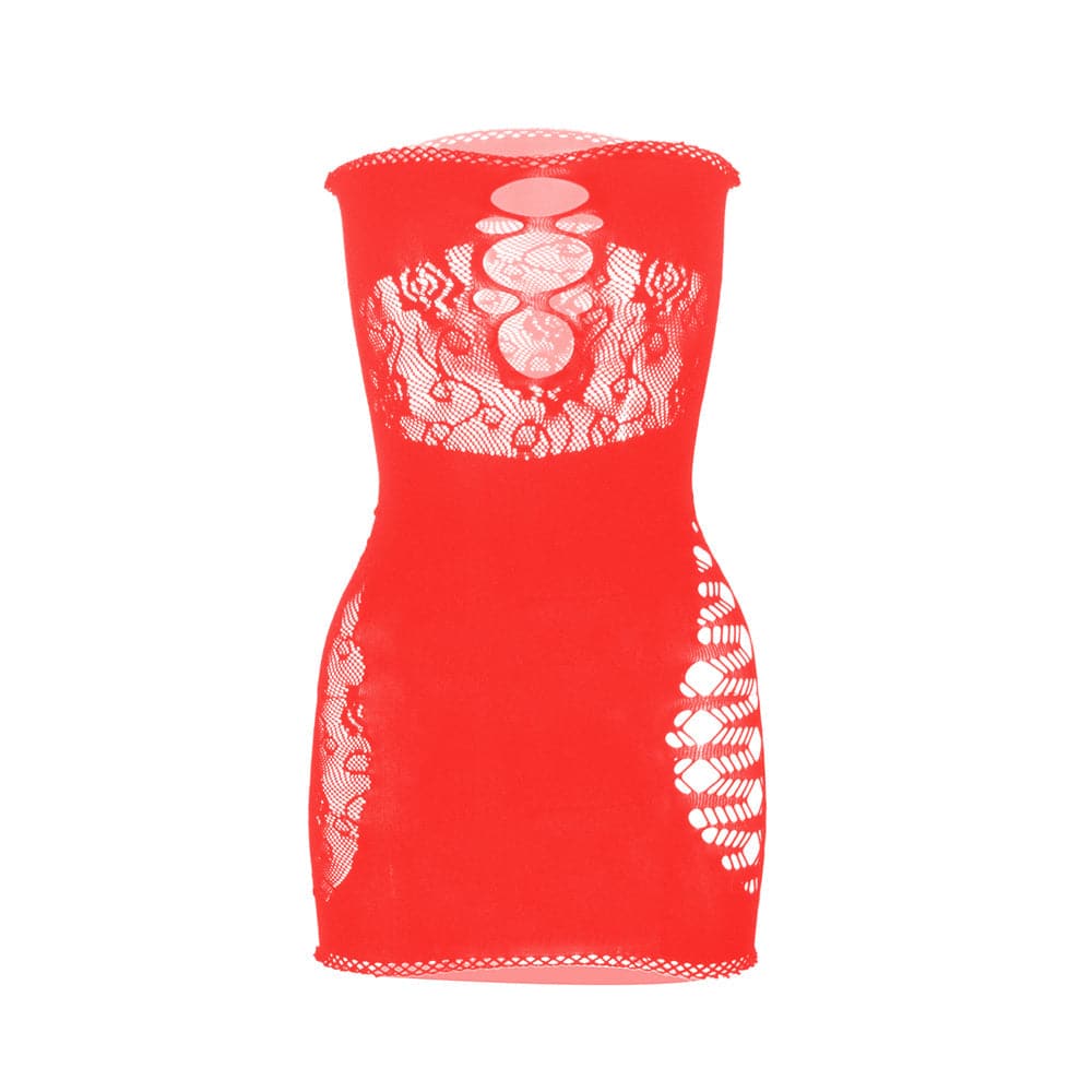 Net hollow out solid tube cut out mini dress  | Festival Outfits Women
