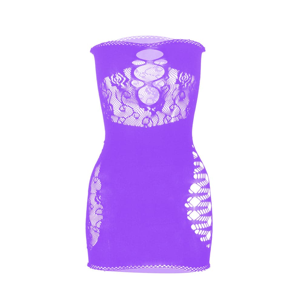 Net hollow out solid tube cut out mini dress  | Festival Outfits Women