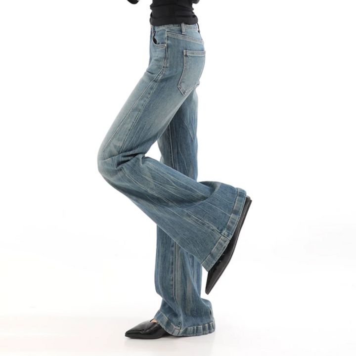 Zip-up button pocket low rise jeans | Baggy Low Rise Jeans