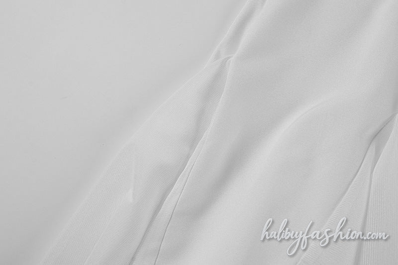Ruched zip-up backless solid tube mini dress