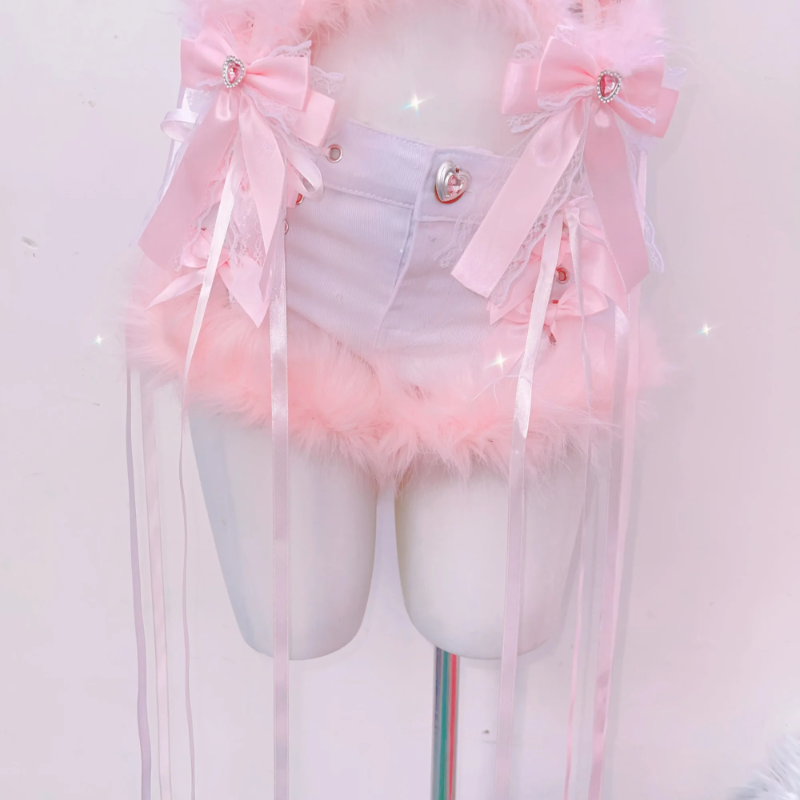 Leopard print bowknot halter fluffy backless top  | Cheetah Print Top