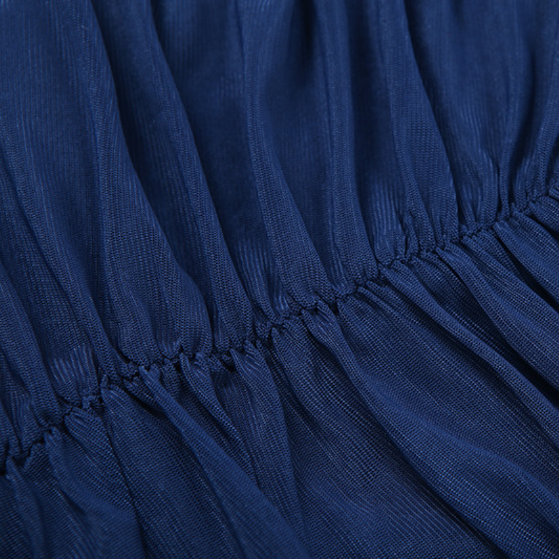 Off shoulder long sleeve ruched mesh jumpsuit  | Festival Outfits Women