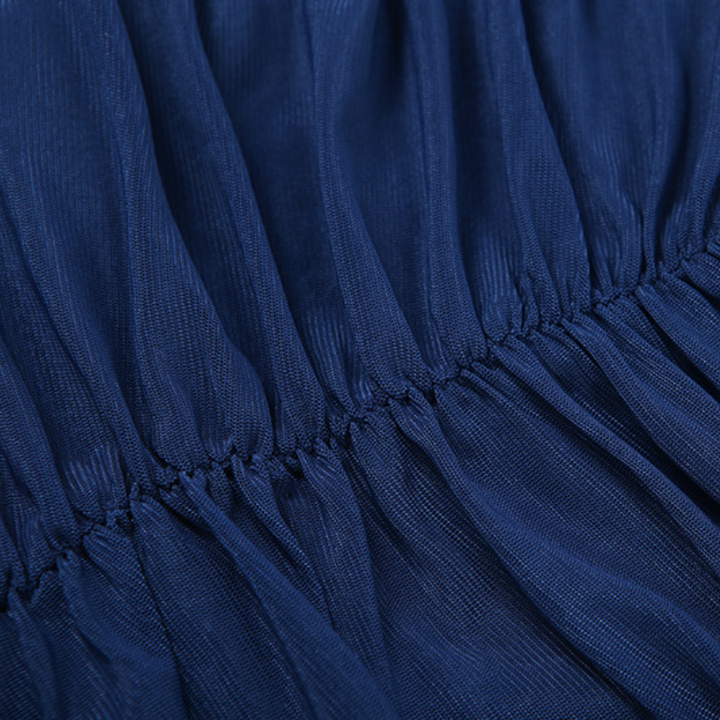 Off shoulder long sleeve ruched mesh jumpsuit  | Festival Outfits Women