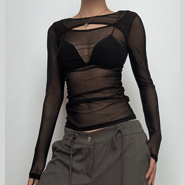 Riga mai kauri mai dogon hannu mai kauri | Kayan Biki na Mata