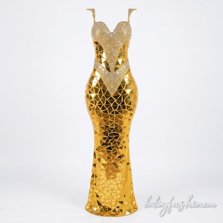 Glitter beaded v neck zip-up cami maxi dress - Halibuy