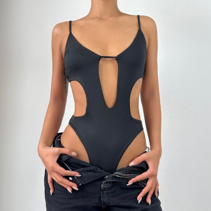 Hollow out backless cami bodysuit  | Festival Outfits Women