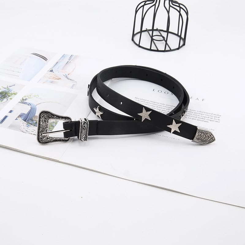 Star PU leather adjustable belt  | Festival Outfits Women
