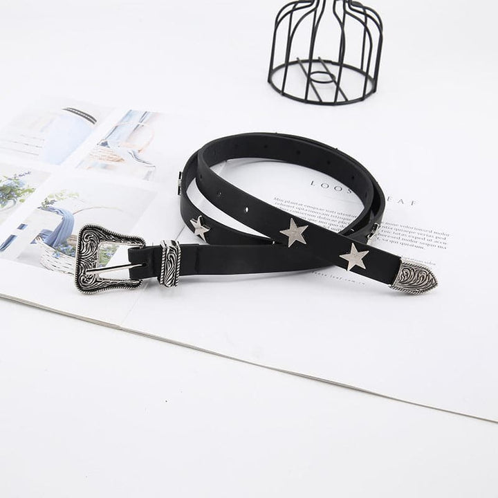Star PU leather adjustable belt  | Festival Outfits Women