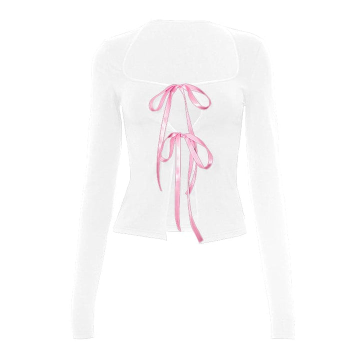 Ribbon mai dogon hannu mai kauri da aka yanke | Kayan Biki na Mata