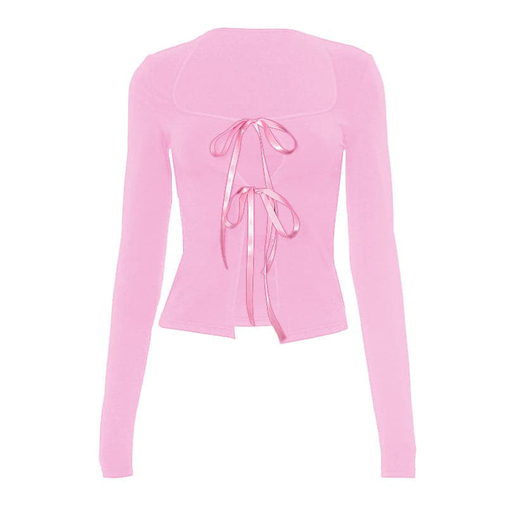 Ribbon mai dogon hannu mai kauri da aka yanke | Kayan Biki na Mata