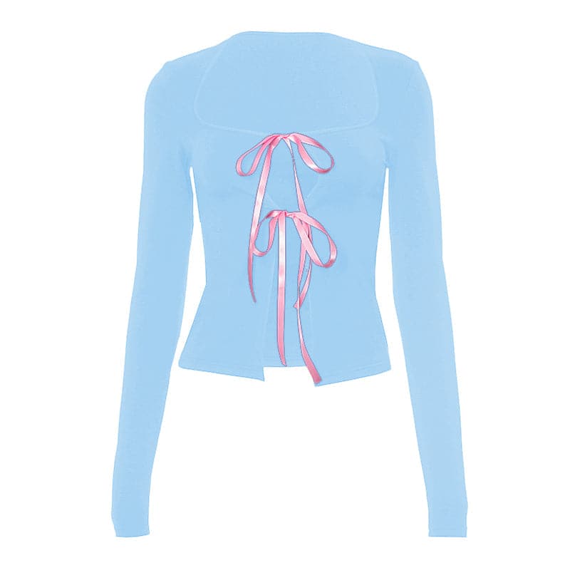 Ribbon mai dogon hannu mai kauri da aka yanke | Kayan Biki na Mata