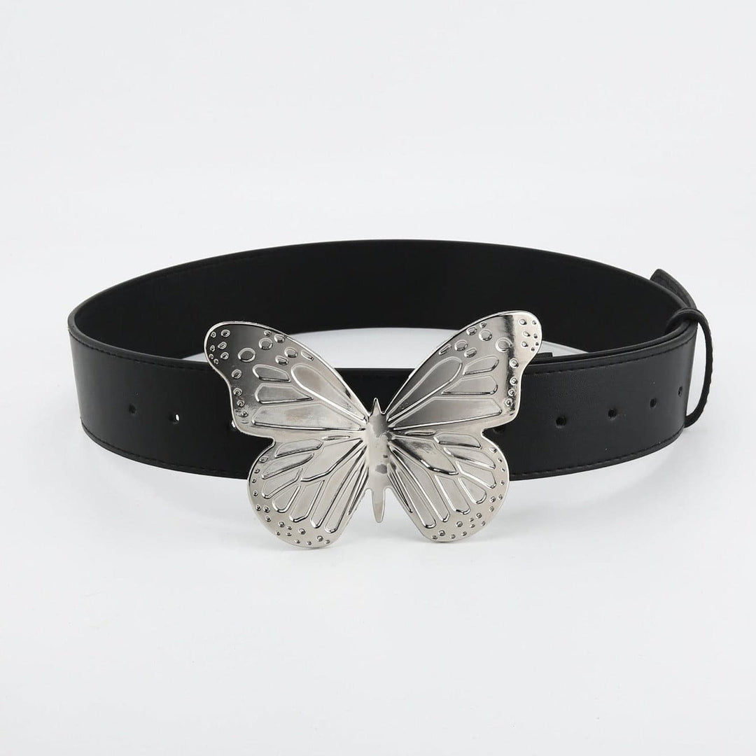 Butterfly decor PU leather belt  | Festival Outfits Women