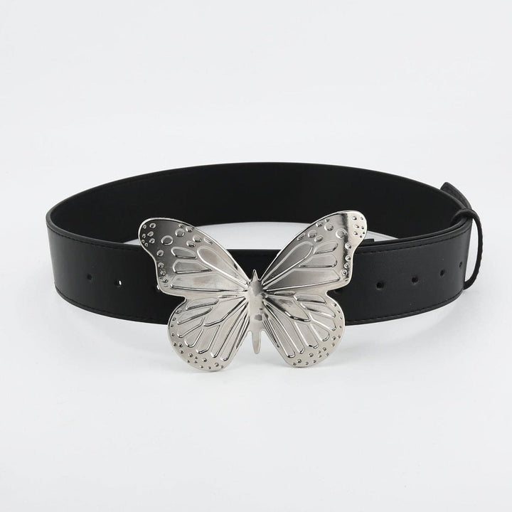 Butterfly decor PU leather belt  | Festival Outfits Women