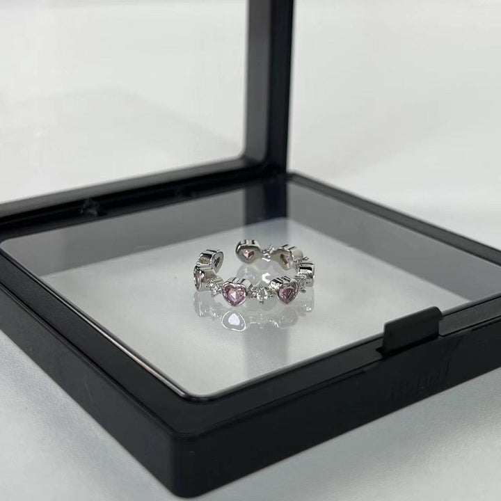 Heart rhinestone contrast ring  | Festival Outfits Women